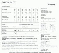 Knitting Pattern - James C Brett JB066 - Aran - Monsoon Aran - Sweater