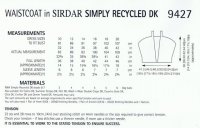 Knitting Pattern - Sirdar 9427 - DK