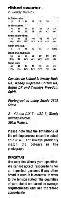 Knitting Pattern - Wendy 5493 - DK