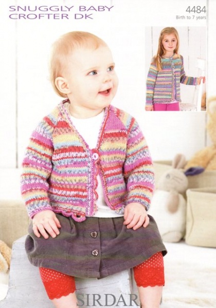 Cottontail Crafts - Knitting Pattern 4484 - Cardigans in Sirdar Snuggly Baby ...