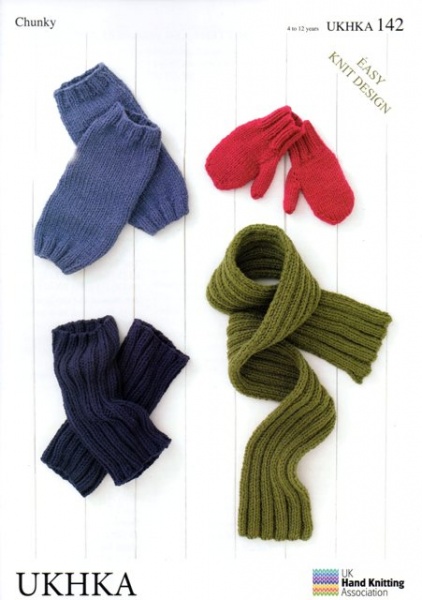 Cottontail Crafts - Knitting Pattern UKHKA 142 - Mittens, Leg Warmers & S...