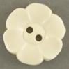 Flower Button - Cream - 22mm