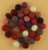 Handmade Felt Accessories - 10mm Balls - Reds