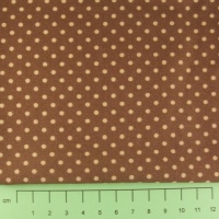 Fabric by the Metre - 3mm Spots - Brown
