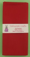 Fat Quarter - Plain Cotton Poplin - Scarlet