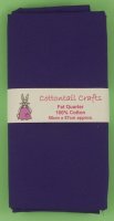 Fat Quarter - Plain Cotton Poplin - Purple