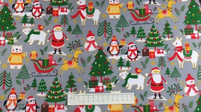 Fabric by the Metre - Christmas Party - Silver