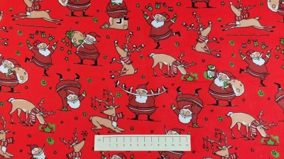 Fabric by the Metre - Santa Claus - Red