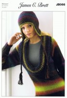 Knitting Pattern - James C Brett JB066 - Aran - Monsoon Aran - Sweater