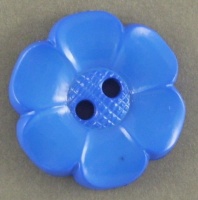 Flower Button - Blue - 22mm