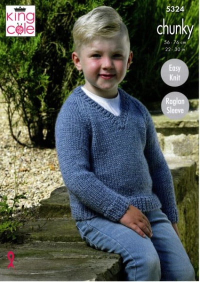 Cottontail Crafts - Knitting Pattern 5324 - Child's Sweaters in King ...