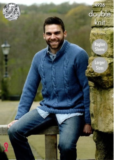 Cottontail Crafts Knitting Pattern 4926 Men's Sweaters in King