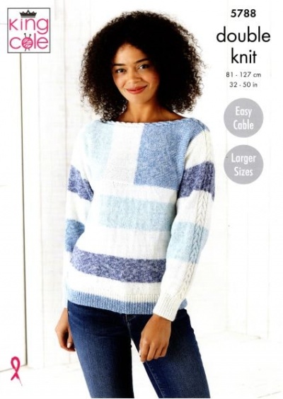 Knitting Pattern King Cole 5788 Harvest DK Ladies Sweater Jacket