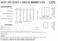 Knitting Pattern - Sirdar 1205 - Snuggly 4 Ply