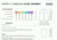 Knitting Pattern - Sirdar 8988 - Chunky