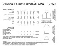 Knitting Pattern - Sirdar 2259 - Aran