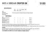 Knitting Pattern - Sirdar 9189 - Crofter DK - Hats