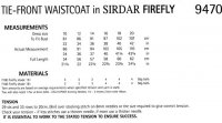 Knitting Pattern - Sirdar 9470 - Firefly - Waistcoat