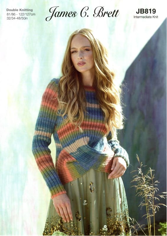 Cottontail Crafts - Knitting Pattern JB819 - Ladies Sweater in James C ...