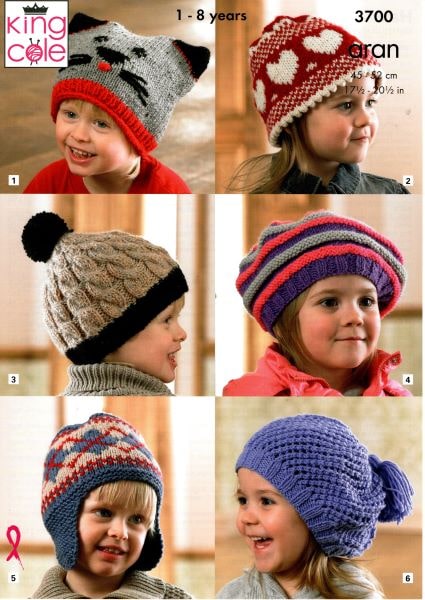 childs aran hat knitting pattern