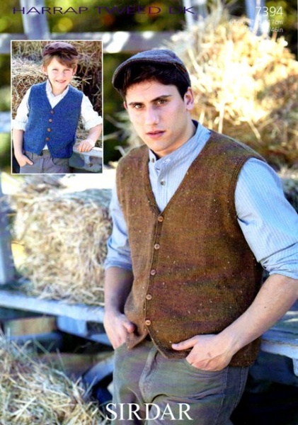 Cottontail Crafts Sirdar Knitting Pattern 7394 Waistcoat