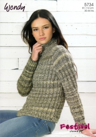 Mock Fishermans Rib Sweater 