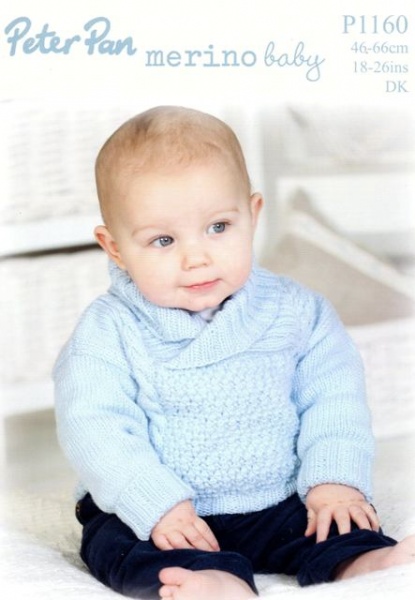 baby shawl collar sweater knitting pattern