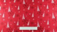 Fabric by the Metre - P346 -  Christmas Trees - Red