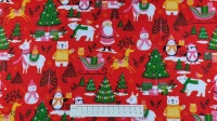 Fabric by the Metre - Christmas Party - Red