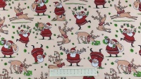 Fabric by the Metre - Santa Claus - Cream