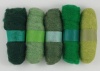 Felting Fibre - Green Assortment no2