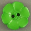 Flower Button - Green - 22mm