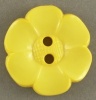 Flower Button - Yellow - 22mm